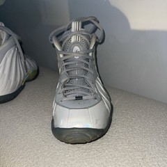 Nike Little Posite One KSA (GS) Light Smoke Grey Blue Fury CU1054-001 Sz 4.5Y