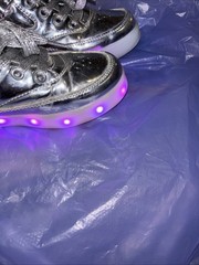 Metallic Light Up Shoes Size 1 Unisex
