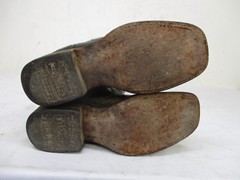 CORRAL Distressed Leather Square Toe Cross Wing Cowboy Boots Sz 3.5 Style A1032