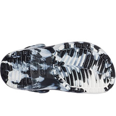 Crocs Classic Marbled Clog Kids Tie-Dye Black/White Slip-On Shoes Sizes: 1-13