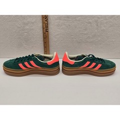 adidas Gazelle Bold Platform Collegiate Green Lucid Pink Kids Sneakers blokecore