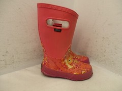 Bogs Kids Sz 9 RAINBOOT FOREST Pink Waterproof Boots