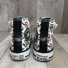 Converse Chuck Taylor All Star Snake PS Kids Size 11 High Easy On Sneakers White