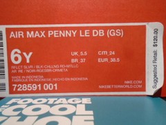 NIKE AIR MAX PENNY LE DB GS DOERNBECHER 49ERS REFLECT SILVER RED 728591-001 6Y 6