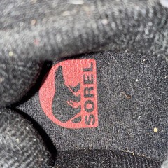 Sorel Snow Commander Black Red Waterproof Thermal Rubber Winter Boots Kids Sz 4
