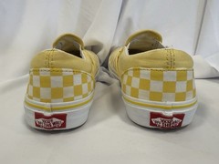 Vans Classic Checkerboard Slip-On Canvas Comfort Sneakers Kids 6 Yellow White