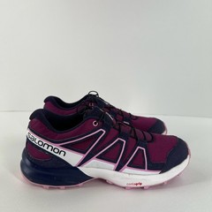 Salomon Speedcross Junior Trail Running Shoes Kids 4 Hiking Quicklace Pink Plum