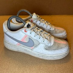 Nike Air Force 1 Low White Grey Pink Zig Zag AV0743-100 Kids 5.5Y Sneakers