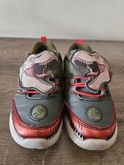 Jurassic World Light-Up Dinosaur Hook & Loop Athletic Shoes US Childrens Size 10