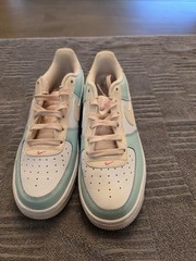 Nike Air Force 1 Low Mint Green White Cream DV7762-300 Boys Size 5Y