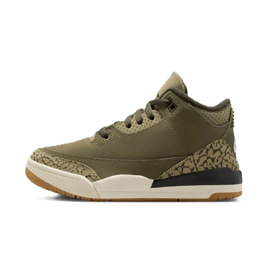 Little Kid’s Jordan 3 Retro Medium Olive/Sequoia (DM0966 202)