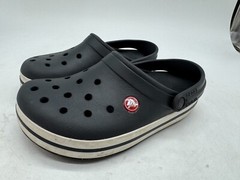 DAMAGED Crocs Crocband Clogs Kids Black Croslite Rubber Slip-On Comfort – J5