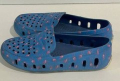 Floafers Kids Prodigy Driver Loafer Slip On Water Shoes Blue Flamingo Print 2