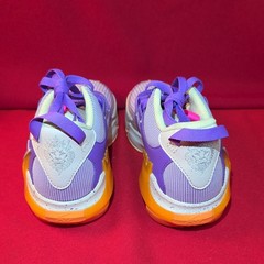 Nike LeBron Unisex Kids Mid Top Basketball Sneakers US 6 Purple White Orange