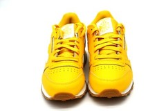 REEBOK CLASSIC LEATHER JUNIOR FX2443 TOXYELLOW/WHITE RUNNING SHOE GRADE SCHOOL