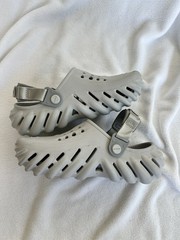 Crocs Echo Clog Atmosphere Light Gray Kids J3 Youth 3 Lightweight Comfort Slide
