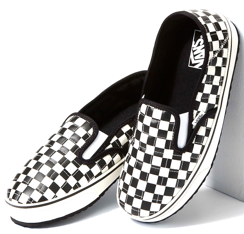 NEW Vans Off The Wall Slip-Er Black White Checkered Slip On Shoes Youth 3 Y