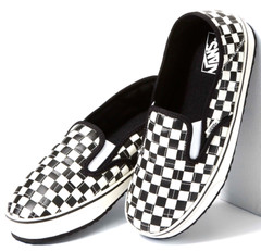 NEW Vans Off The Wall Slip-Er Black White Checkered Slip On Shoes Youth 3 Y