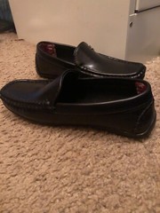 Stacy Adams Dress black Leather loafer Boy size 1M