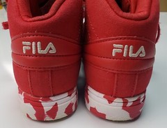 FILA Little Kid’s Red & White High Top Lace Up Sneakers Size US 11.5