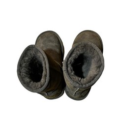 UGG Classic II Boot Gray Kids Size 10 Suede Wool Ankle Unisex Australia Grey