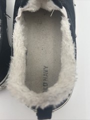 Old Navy Youth Slip Ons Size 5 Denim Black/white
