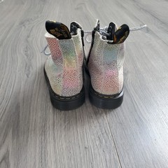 Dr Martens Boots Combat Kids Size 7 Rainbow Metallic Leather Pascal T Side Zip