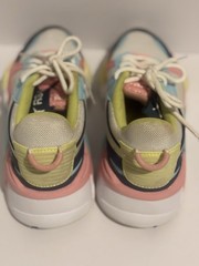 Puma RS-X Running Shoes Boys Size 5C Kids Youth White Sneakers Yellow Blue Pink