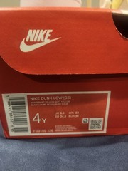 Nike FB9109-126 White/Yellow Dunk Low (GS) Unisex Kids Athletic Sneakers 4Y