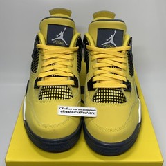 Jordan 4 Lightning Grade School Size 6.5Y 408452-700 AirJordan Retro Tour Yellow