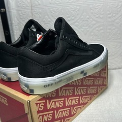 Vans Old Skool OTW Foxing VN0A5AO92HT Black Sneaker Shoes Size 3.5 Kids