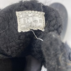 Lands End Winter Duck Boots NWT Youth Size 3 Rubber Black Suede Sherpa Lined