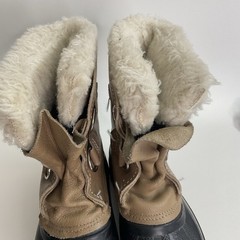 Sorel Yoot Pac Tan Leather Waterproof Winter Snow Boots Kids Size 11