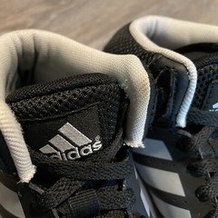 adidas Size 12.5K Cloudfoam Ilation Mid – Youth Shoes Black/White