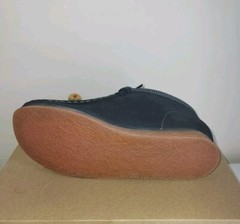 Clarks Kids Wallabee Boot Older Navy Combination Size 3 NEW