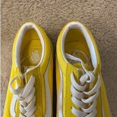 Vans Old Skool Kids Yellow Rainbow Checkerboard Suede Canvas Sneakers Size 7Y