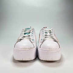 Puma Mayze White Chunky Platform Sneakers Streetwear Shoes 390258-01 Youth Sz 7