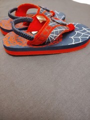 Marvel Spider-Man red blue kids flip-flops with elastic back strap (Z-223)