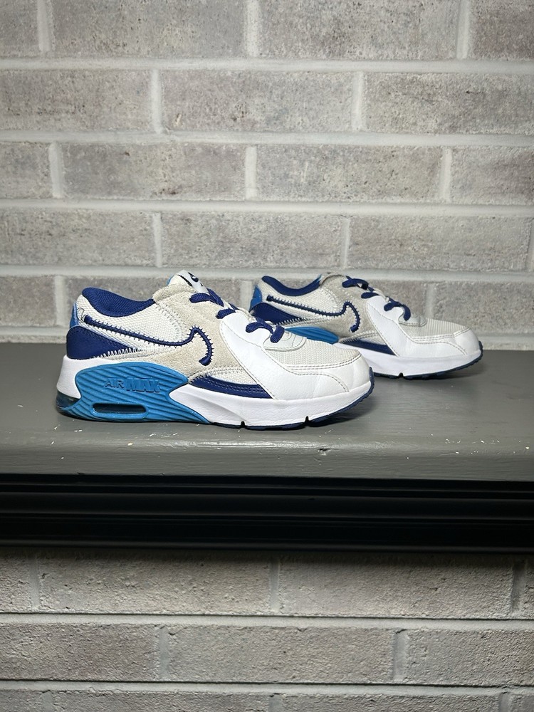 Nike Air Max 90 White Blue FB3059-100 Youth Size 1