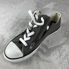 Converse Chuck Taylor All Star Shoes Junior 4 Grey Zipper Unisex Sneakers Youth