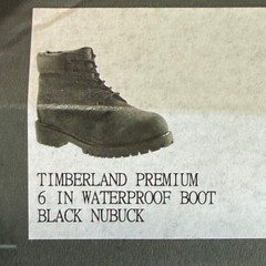 Timberland Premium 6 In Waterproof Boot Kids Size 12.5 Black Nubuck Toddler Boys