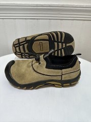 Lands‘ End Youth Tan Jungle Moccasin Moc Pull On Adjustable Closure Size 1M