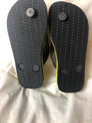 Youth Havaianas Flip Flops – Gray Lime Green Kids Size 25-26D (US 9 Kids) EUC