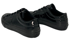 CONVERSE ONE STAR OX YOUTH/JUNIOR/KIDS SNEAKER PARTY SHOES BLACK METALLIC NEW