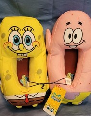 SpongeBob SquarePants Patrick Star & SpongeBob Plush Slippers Youth Size 11-12