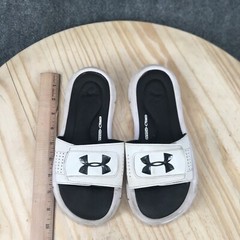 Under Armour Sandals Youth 5 Ignite 5 Slide White Slip On Comfort 1287320-100