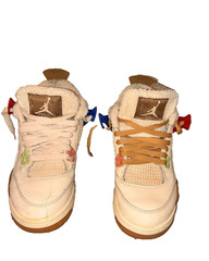 Air Jordan 4 Kids 7Y Beige/Brown Multicolor Leather Mid Basketball DH6927-264