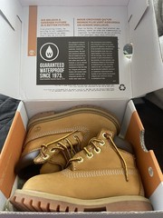 Timberland Premium 6in Waterproof Boot Kids US 7 M Wheat Nubuck TB012809713