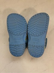 CROCS Size Kids 8 Blue Stitch Tropical Classic Clogs Travel Vacation Disney
