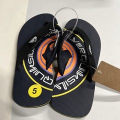 Quiksilver Boy’s Molokai Layback Flip-Flops Thongs Sandals Size 5 US Black